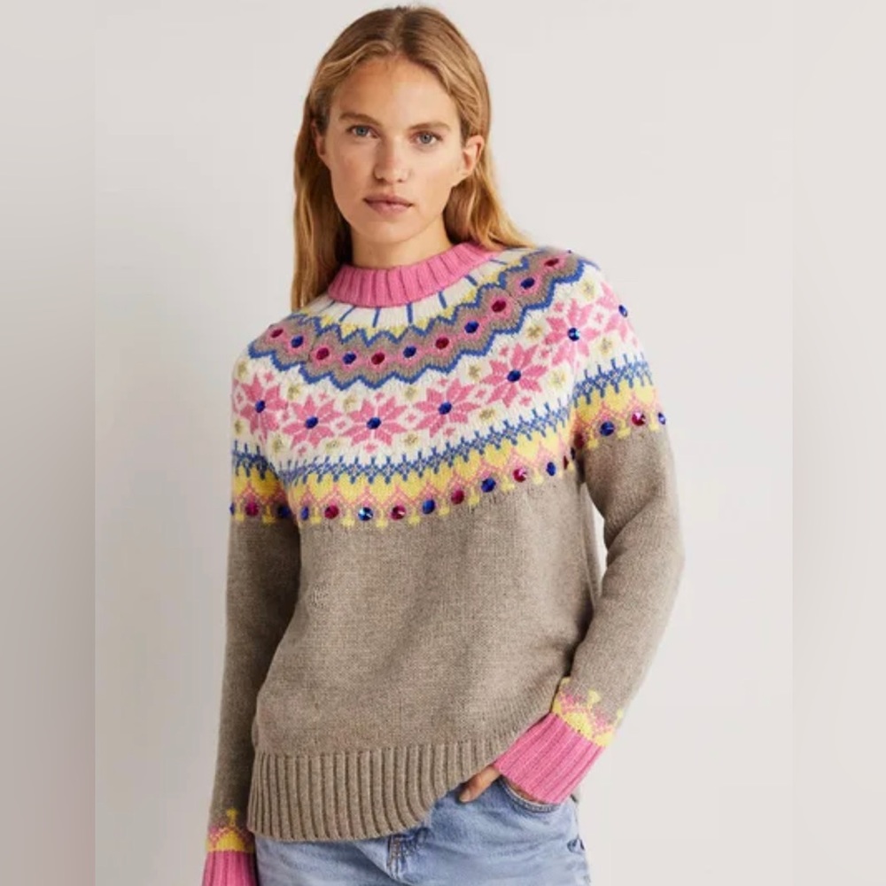 Boden Fair Isle Sweater, Size Small, Worn Twice